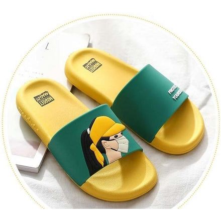 Chinelas ojotas mujer tapaboca - Verde